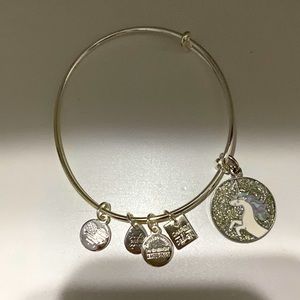Alex and Ani unicorn charm bracelet